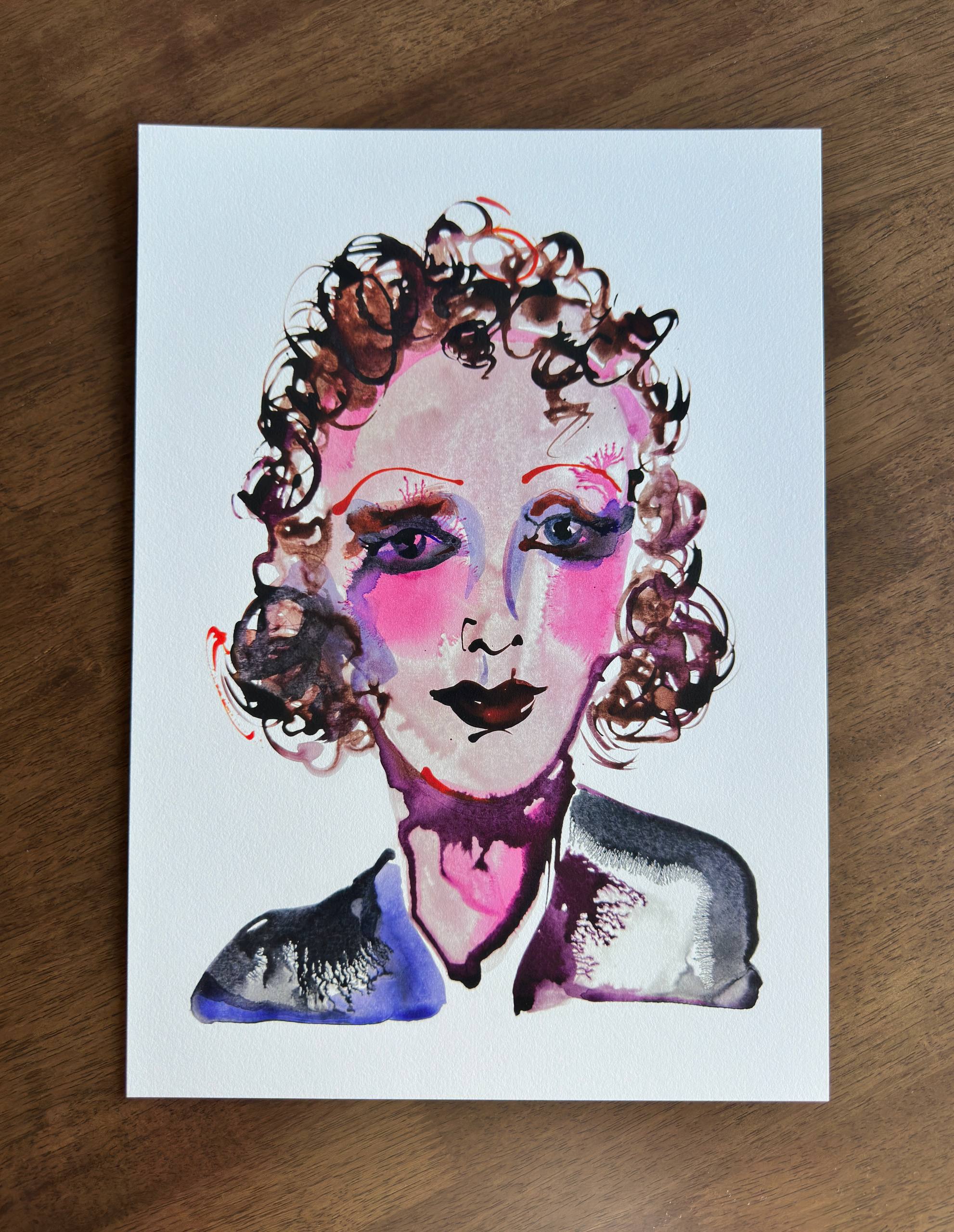 "Edith Piaf" giclée print (A3)